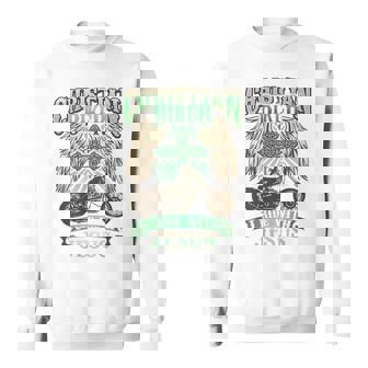 キリスト教バイカーライドウィズジーザスオートバイバックプリントデザイン スウェットシャツ - Kawaiitshirt