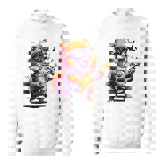 ギターを弾く犬 ポメラニアン 面白い スウェットシャツ - Kawaiitshirt