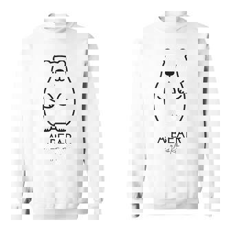 クマ 1 匹、ちょっと面白いシロクマ スウェットシャツ - Kawaiitshirt