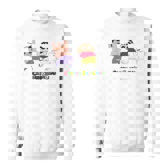 クレヨンしんちゃん 振り向き「ぶりぶり＆しんちゃん＆シロ」 スウェットシャツ - Kawaiitshirt