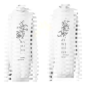 クール コスモス ボタニカル 花 かわいい コスモス 花好き スウェットシャツ - Kawaiitshirt