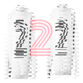 クールなレトロなレタリングジャージ、背番号2 Two Dos スウェットシャツ - Kawaiitshirt