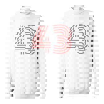 クールなレトロなレタリングジャージ、背番号43 Fourtythree スウェットシャツ - Kawaiitshirt
