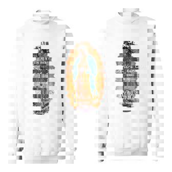 グアダルーペの聖母 カトリック アヴェ・マリア スペイン語 ヘイルマリア 長袖tシャツ スウェットシャツ - Kawaiitshirt