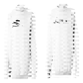 グラフィックフライフィッシングフックライン フィッシュマグロ スウェットシャツ - Kawaiitshirt