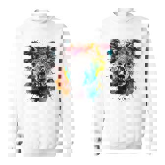 コアラ アートワーク カラフル アートアニマル コアラ スウェットシャツ - Kawaiitshirt