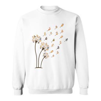 コーギー フラワー フライ タンポポ 面白い かわいい 犬好き ウェルシュ コーギー スウェットシャツ - Kawaiitshirt
