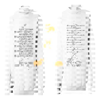 コーギー 犬 音符 音符 ミュージシャン かわいい コーギー 犬 スウェットシャツ - Kawaiitshirt