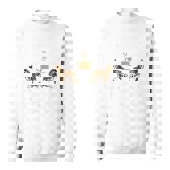 バックプリント コーヒーとジャーマン シェパード スウェットシャツ - Kawaiitshirt