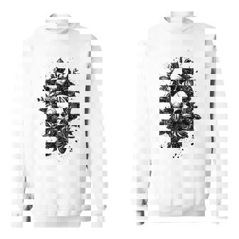 ゴシック フローラル アートワーク ゴス 美的 ローズ オルタナティブ フローラル スウェットシャツ - Kawaiitshirt