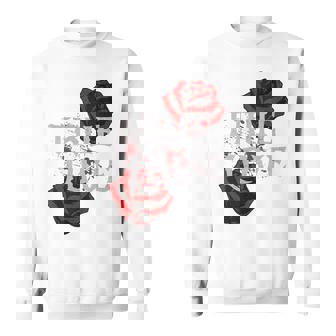 ゴシック ローズ パンク ラブ バレンタイン 学生 ロックミュージック ギグ 長袖tシャツ スウェットシャツ - Kawaiitshirt