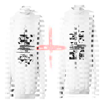 サルディニア国旗イタリア、四つのムーア国旗、グランジアート効果 スウェットシャツ - Kawaiitshirt