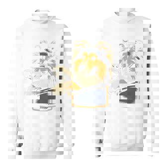 シェルティのグラフィック デザインを覗くかわいいシェットランド ・ シープドッグ 長袖tシャツ スウェットシャツ - Kawaiitshirt