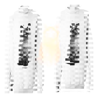 シャム猫 美人 雄大なシャム猫 ラブリーシャム猫 スウェットシャツ - Kawaiitshirt