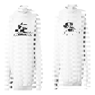 ショベル ハートビート 重機 オペレーター ハートビート スウェットシャツ - Kawaiitshirt