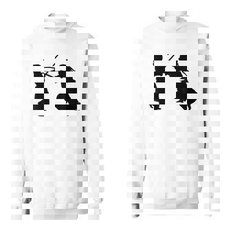 シルエット 剣道 合気道 日本 武道 剣闘士 扇子 スウェットシャツ - Kawaiitshirt