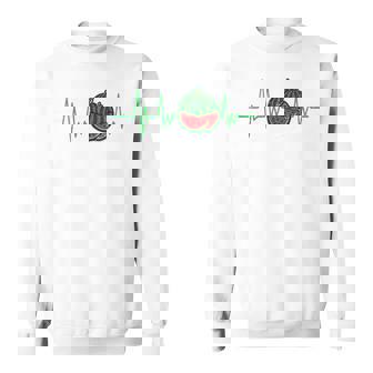 スイカ 農家 ハートビート ガーデニング 果物 農業 庭師 長袖tシャツ スウェットシャツ - Kawaiitshirt