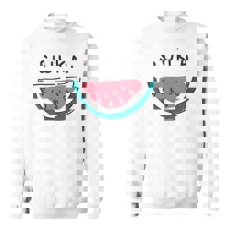 スイカuika 果物 すいか フルーツ スイカ好き かわいい おしゃれ シンプル スウェットシャツ - Kawaiitshirt