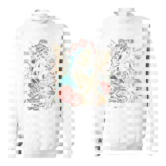 スカル サンタ ムエルテ 長袖tシャツ スウェットシャツ - Kawaiitshirt