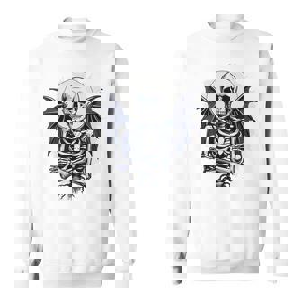 スケルトン ハロウィン コスチューム 怖い 不気味な翼 死 スウェットシャツ - Kawaiitshirt