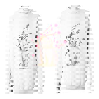 スコティッシュフォールド ネコ 桜の花 長袖tシャツ スウェットシャツ - Kawaiitshirt