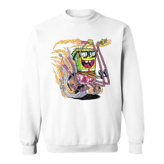 スポンジボブ スクエアパンツ スポンジボブ コミックバイク スウェットシャツ - Kawaiitshirt