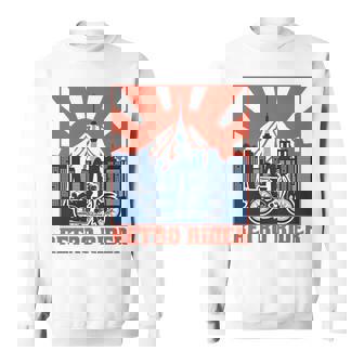 スーパーカブc100 原付バイク レトロライダー 東京日本 長袖tシャツ スウェットシャツ - Kawaiitshirt