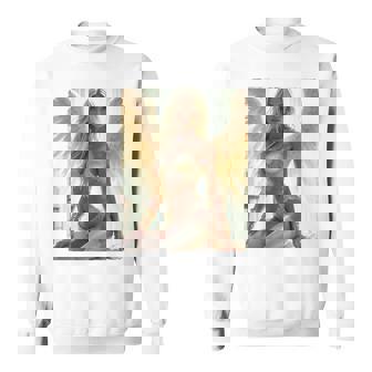 セクシーガールグラフィックtシャツ セクシーシッティングエンジェルピンナップバックプリント スウェットシャツ - Kawaiitshirt