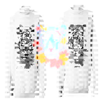 タイガー 動物 自然 動物園 抽象芸術 顔 虎 スウェットシャツ - Kawaiitshirt