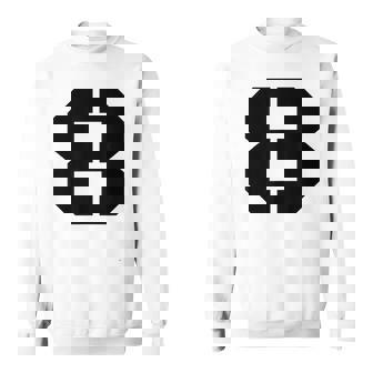 タイポグラフィ 太字 ステンシル 8番 数字 8 スウェットシャツ - Kawaiitshirt