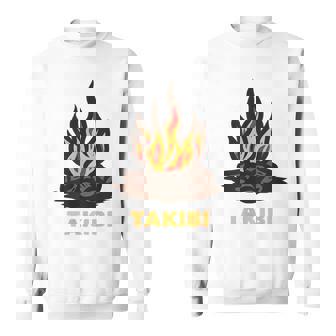 タキビ Takibi 焚き火 たきび キャンプ イラスト かわいい おもしろ キャンプグッズ スウェットシャツ - Kawaiitshirt