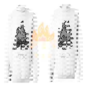 タキビ 焚き火 たきび キャンプ イラスト かわいい おもしろ キャンプグッズ スウェットシャツ - Kawaiitshirt