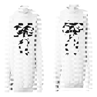 タンサンドベージュにかわいいブラックリボンリボンの美的 スウェットシャツ - Kawaiitshirt