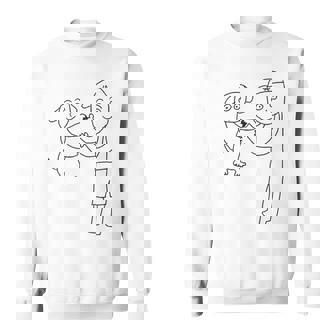 デコピンと大谷さん 手を繋ぐ スウェットシャツ - Kawaiitshirt