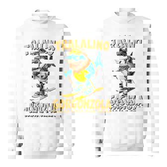 トララリーノ・ゴルゴンゾーラ – トララレロチーズミッションのスキーシャーク。 長袖tシャツ スウェットシャツ - Kawaiitshirt