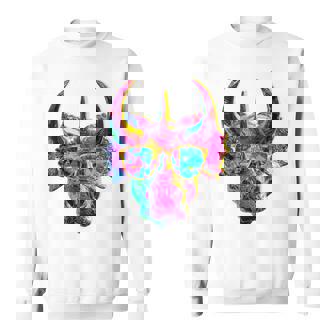 トリケラトプス 恐竜 グラフィック サングラス アートワーク トリケラトプス スウェットシャツ - Kawaiitshirt