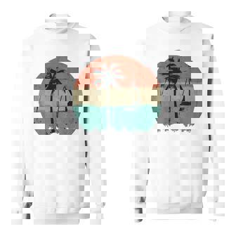 トロピカル ビーチ ヤシの木 ヴィンテージ レトロ 70年代 80年代 航海 スウェットシャツ - Kawaiitshirt