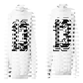ナンバー13 カレッジスポーツチーム 黒文字 スウェットシャツ - Kawaiitshirt