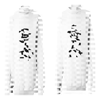 ヌンチャク棒人間クリップアートグラフィック 長袖tシャツ スウェットシャツ - Kawaiitshirt