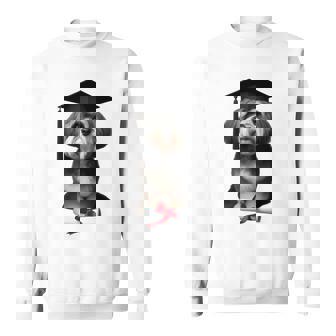 ハバニーズ犬 グラチュエーションキャップ トレーニング 学校 卒業生 オーナー 長袖tシャツ スウェットシャツ - Kawaiitshirt