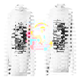 ハリネズミ アート 幾何学 動物 抽象 グラフィック ハリネズミ スウェットシャツ - Kawaiitshirt