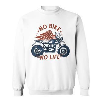 バイク 面白tシャツ No Bike No Life メンズ オートバイ モーターサイクル おもしろ ツーリング 服 スウェットシャツ - Kawaiitshirt