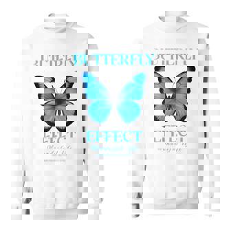 バタフライエフェクトtシャツ バックプリント テクノフェスティバル Tekk スウェットシャツ - Kawaiitshirt