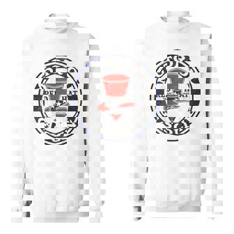 バックプリントのみ レトロ ビンテージ ガソリンスタンド レッドハット モーターオイル スウェットシャツ - Kawaiitshirt