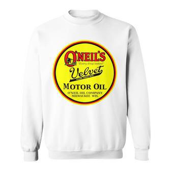 バックプリントのみ レトロ ヴィンテージ ガソリンスタンド オニールのモーターオイル スウェットシャツ - Kawaiitshirt
