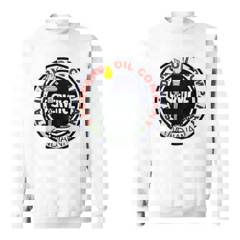 バックプリントのみ レトロ ヴィンテージ ガソリンスタンド 標準モーターオイル スウェットシャツ - Kawaiitshirt