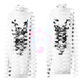 バニーフェイス サングラス付き イースターデー 男の子 男性 子供 スウェットシャツ - Kawaiitshirt