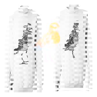 バフブレストのサンドパイパー幾何学模様のパッテンアート、かわいい鳥好き。 スウェットシャツ - Kawaiitshirt