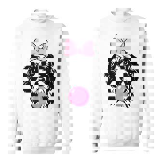 バブルガムを持つバーネドゥードル犬 スウェットシャツ - Kawaiitshirt
