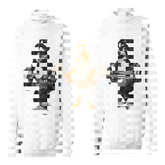 バーニーズマウンテンドッグ ウェイトリフティング フィットネスジム スウェットシャツ - Kawaiitshirt